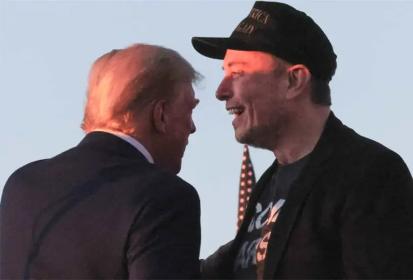 Elon Musk, durante un mitin de apoyo a Donald Trump.