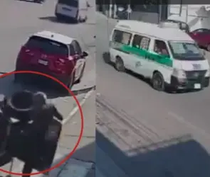 Abuelito es brutalmente golpeado por una llanta voladora | VIDEO 