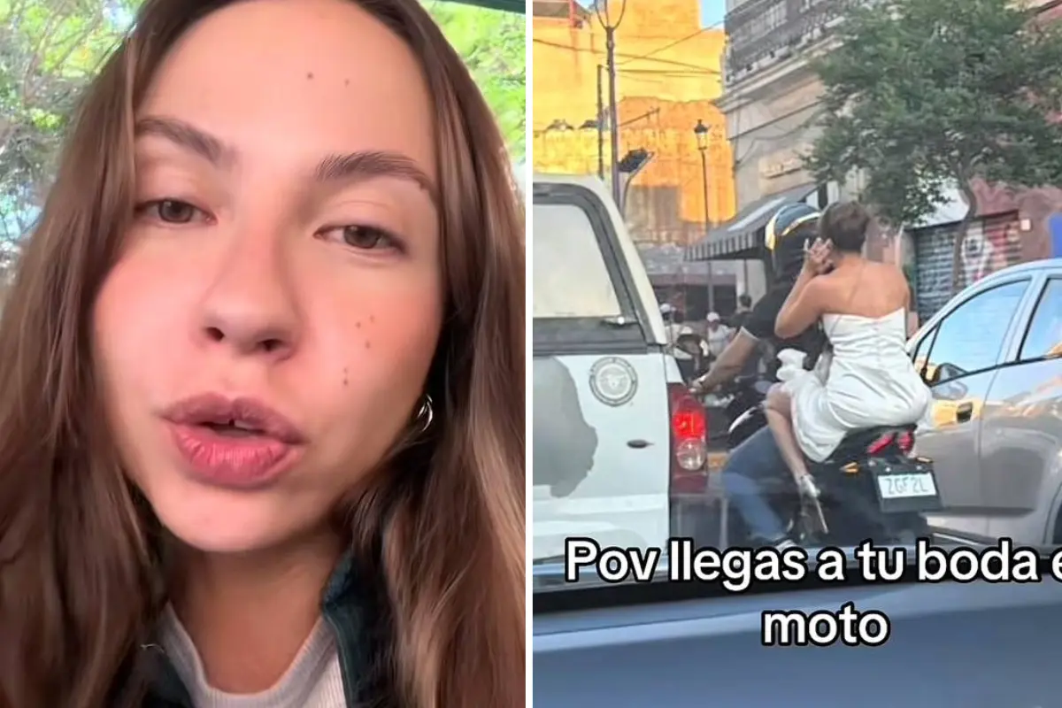  Novia pide "ride" a motociclista para lograr llegar a su boda 