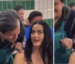 Mesero de taquería besa a Katy Perry sin su consentimiento (VIDEO)