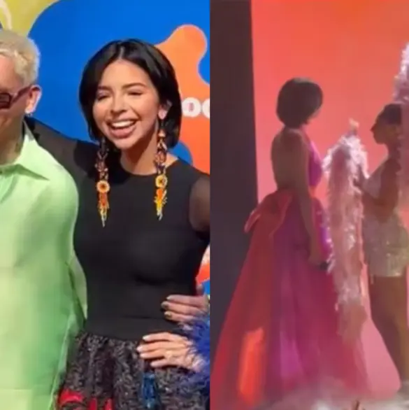 Así llegó Ángela Aguilar a los Kids Choice Awards 2024 | VIDEOS 