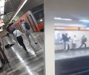 VIDEO: Momento exacto en que apuñalaron a 4 personas en la estación Tacubaya