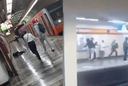 Así fue el momento exacto en que un sujeto de 26 años agredió a usuarios del Metro de la CDMX.