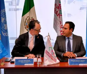 UNOPS y Eduardo Ramírez firman convenio para proyecto del Cablebús  