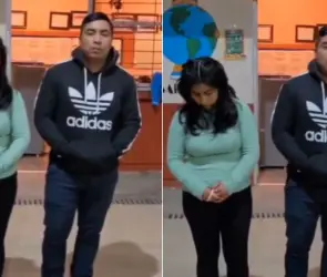 Ana robó 90 mil pesos de una escuela, padres de familia la amarran de un poste