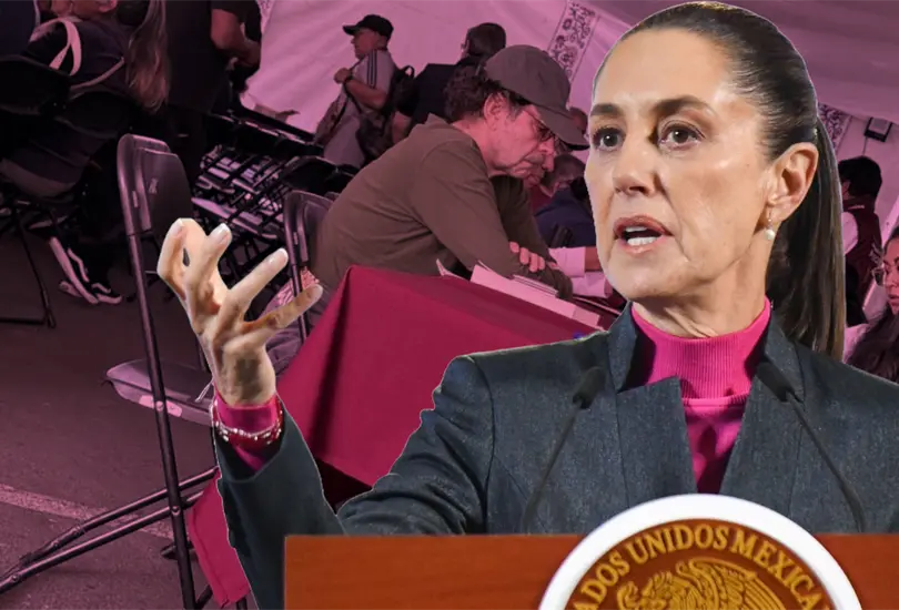 Sheinbaum exhibe a Quadri por ir por su pensi&oacute;n de adulto mayor 