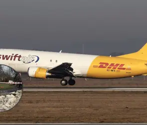 El momento exacto en que avi&oacute;n de DHL se estrella contra un edificio residencial