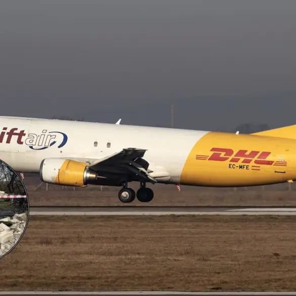 El momento exacto en que avión de DHL se estrella contra un edificio residencial