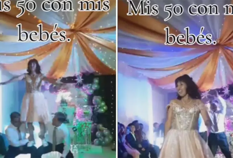 La mujer celebr&oacute; su fiesta como si fuera adolescente