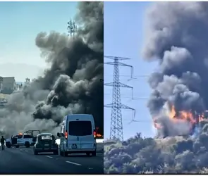 Explosión de pipa de gas en la Autopista Chamapa-Lechería y provoca caos vial
