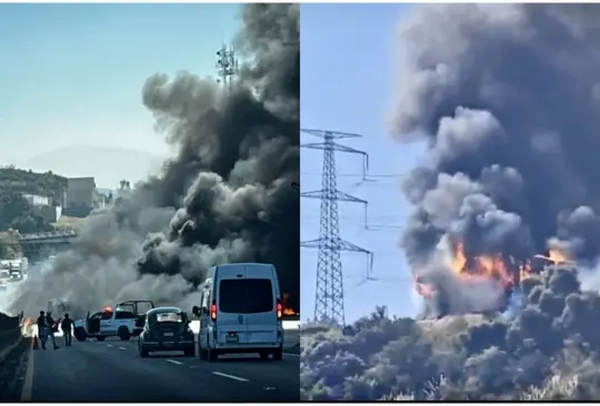 Pipa de gas explota: hay cierre de carreteras y caos vial en la zona