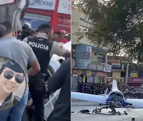 Imágenes impactantes: el momento exacto en que avioneta de la Fuerza Aérea se desploma sobre avenida llena de gente