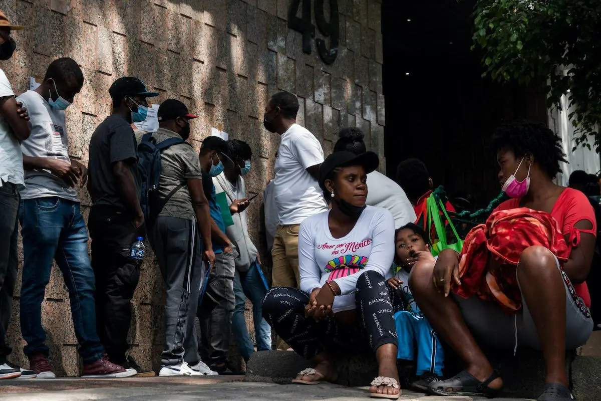  Migrantes de Haití en Ciudad de México. 