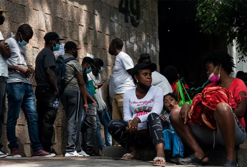 Migrantes de Hait&iacute; en Ciudad de M&eacute;xico.