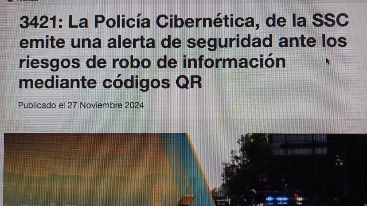 La Policía Cibernética emitió el alerta el 27 de noviembre Captura de pantalla