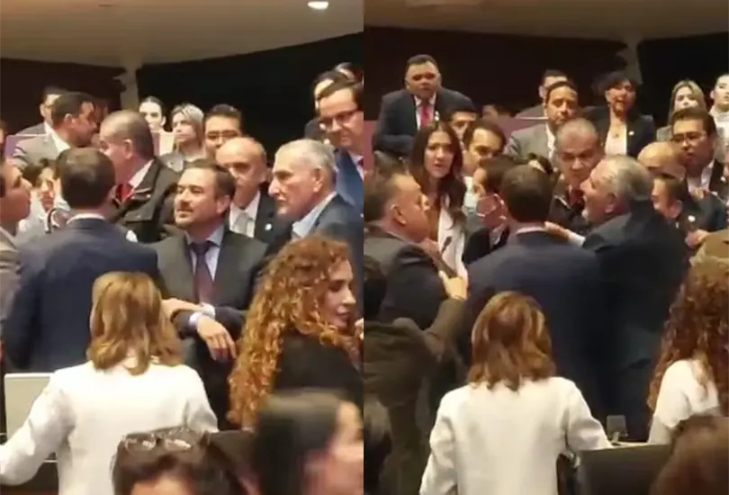 Ad&aacute;n Augusto L&oacute;pez protagoniza pelea en el Senado.