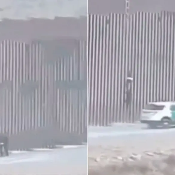 Momento exacto en que patrulla arrolla a migrantes para evitar que crucen la frontera