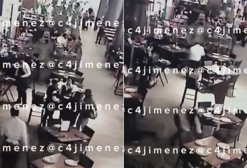 El video fue tomado de las cámaras de seguridad del lugar El video fue tomado de las cámaras de seguridad del lugar