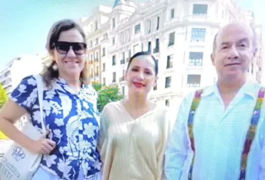 Sandra Cuevas, Felipe Calderón y Margarita Zavala