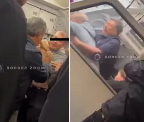 Momento exacto en el que hombre intenta desviar avión de Volaris a EE.UU.