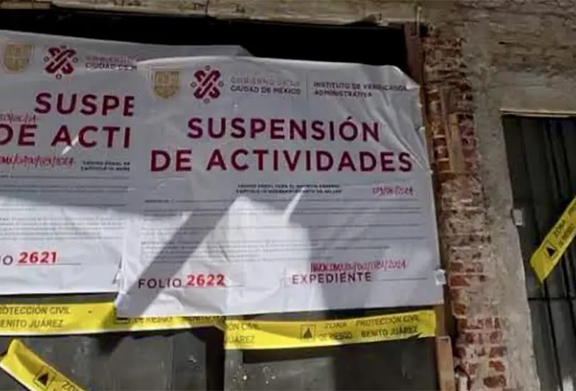 Alcald&iacute;a Benito Ju&aacute;rez detiene dos obras por irregularidades
