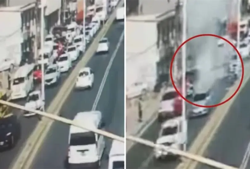 Explota camioneta con peregrinos en el municipio de Tec&aacute;mac.