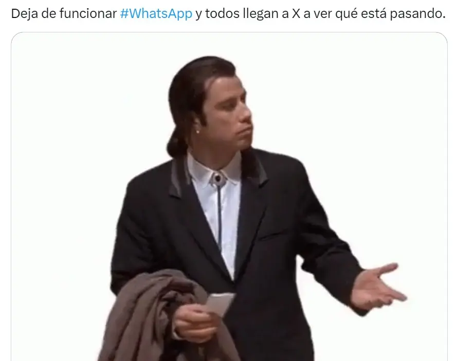 En WhatsApp, el mensaje se quedaba cargando, mientras que en Instagram y Facebook marcaba error.