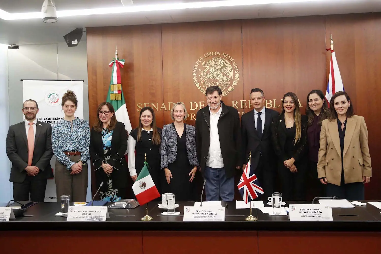 La visita de la embajadora al Senado. Senado de la República.