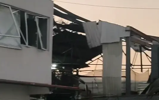 Así quedó una parte del lugar Redes Sociales