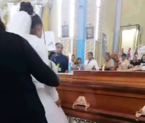 Brenda despidió a Jesús en su funeral vestida de novia; estaban a punto de casarse