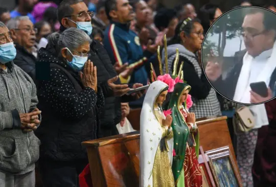 Lo que parecía ser una misa para la Virgen de Guadalupe terminó en un pleito