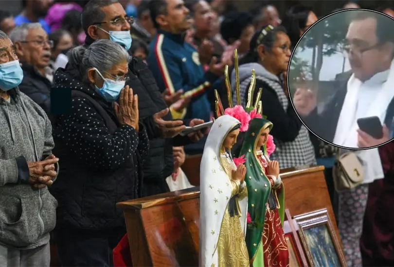 Lo que parecía ser una misa para la Virgen de Guadalupe terminó en un pleito Lo que parecía ser una misa para la Virgen de Guadalupe terminó en un pleito