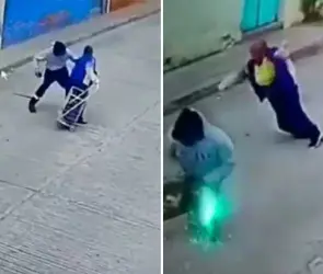 Abuelita cae de boca tras asalto, video causa indignación 