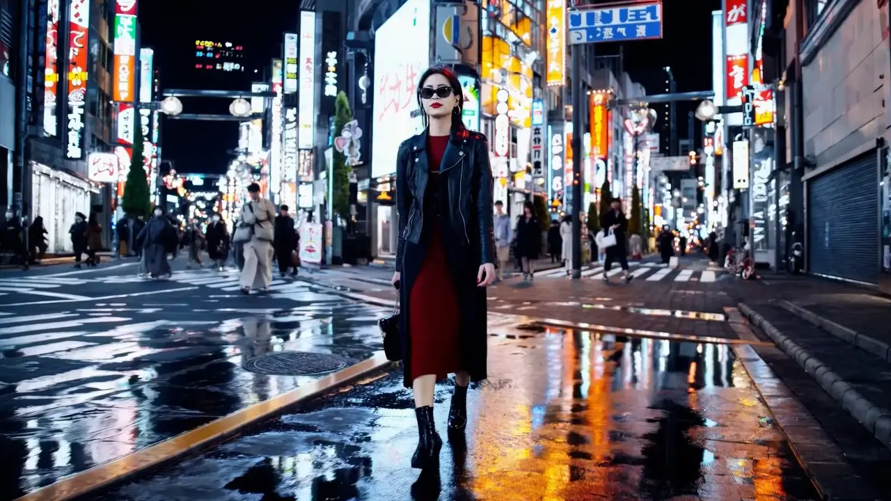  Fotograma de "Tokyo Walk", un video creado completamente por esta inteligencia artificial. 