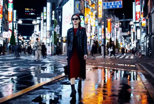 Fotograma de Tokyo Walk, un video creado completamente por esta inteligencia artificial.