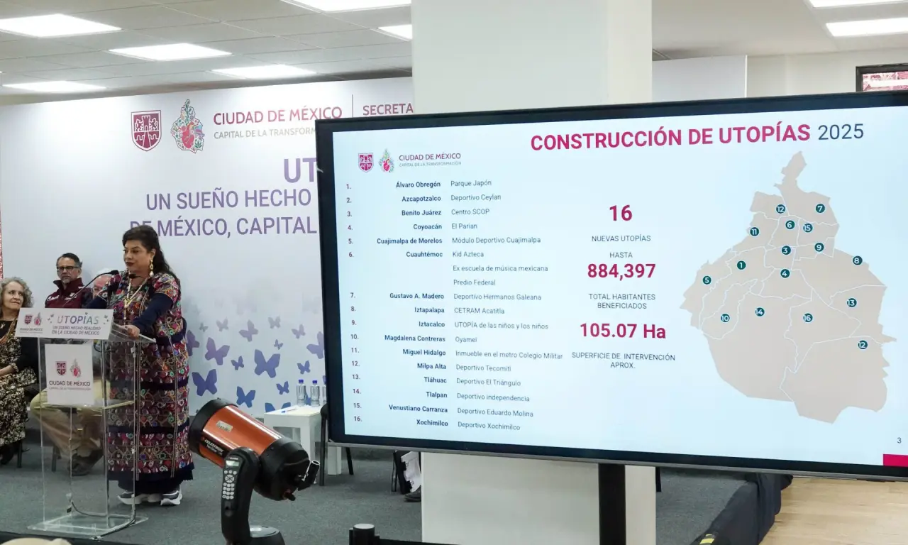  Clara Brugada presentó las 16 Utopías. 