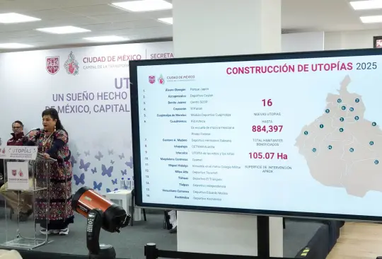 Clara Brugada presentó las 16 Utopías.