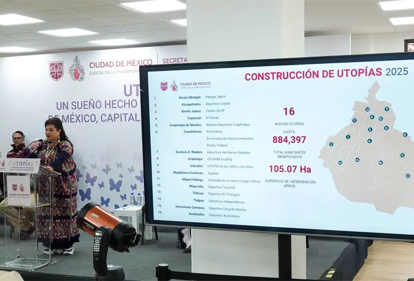 Clara Brugada present&oacute; las 16 Utop&iacute;as.