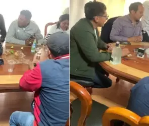 Polémica en Tlaxcala: Emilio González Cortés usa oficinas municipales para convivencias con alcohol