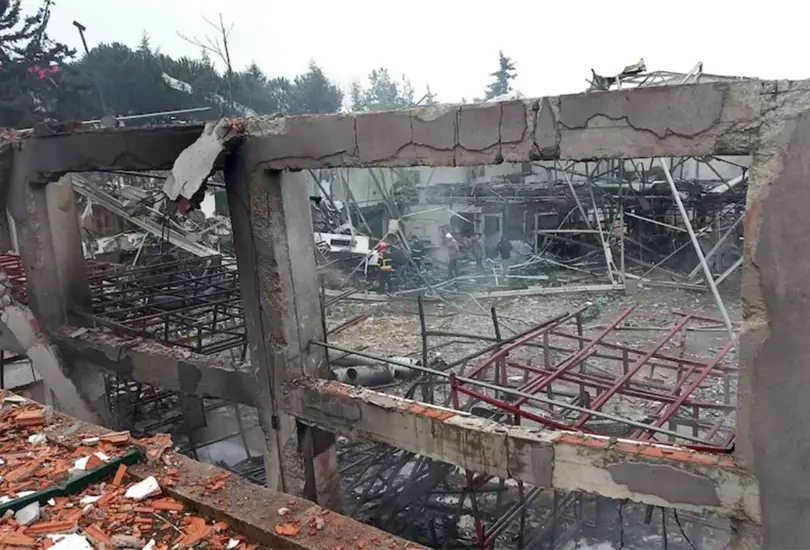 As&iacute; qued&oacute; el lugar despu&eacute;s de la explosi&oacute;n