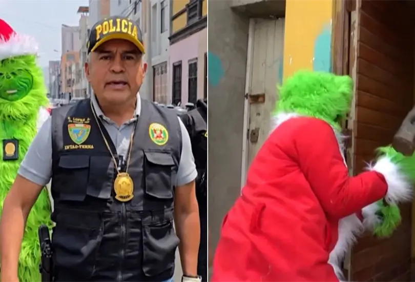 El polic&iacute;a se encarg&oacute; de abrir el domicilio usando el disfraz del personaje