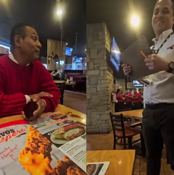 Gerente de Chilis corre a hombre con discapacidad visual y su perro guía de restaurante