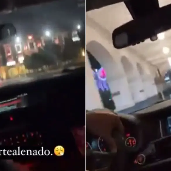 El momento exacto en que jóvenes pasan por los Portales del Edomex en estado de ebriedad a toda velocidad