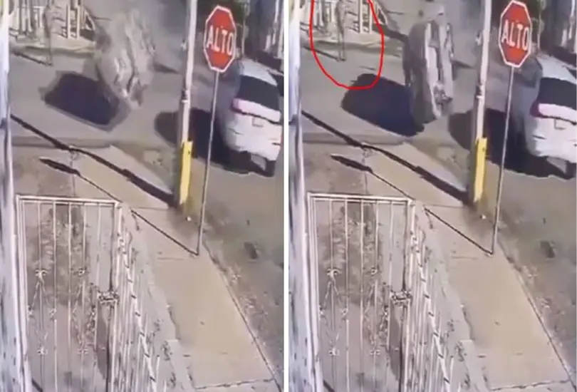 El hombre resultó lesionado tras ser golpeado por el auto. El hombre resultó lesionado tras ser golpeado por el auto.