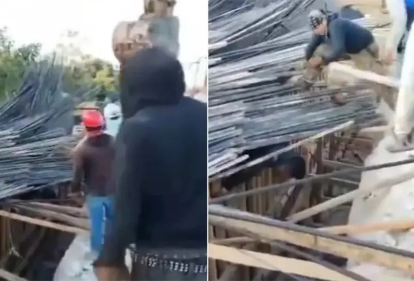 As&iacute; fue el rescate de los trabajadores lesionados tras el colapso de muro de contenci&oacute;n del Tren Maya 