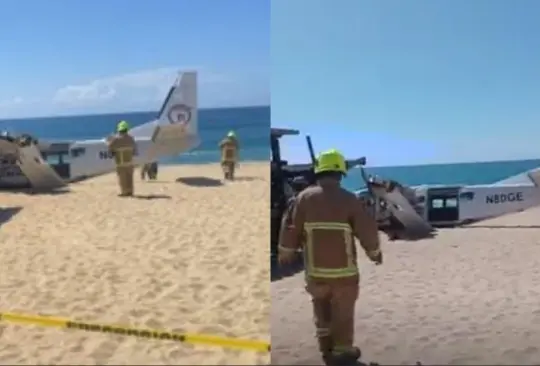 VIDEO| Avioneta se desploma en Puerto Escondido dejando un muerto y varios heridos