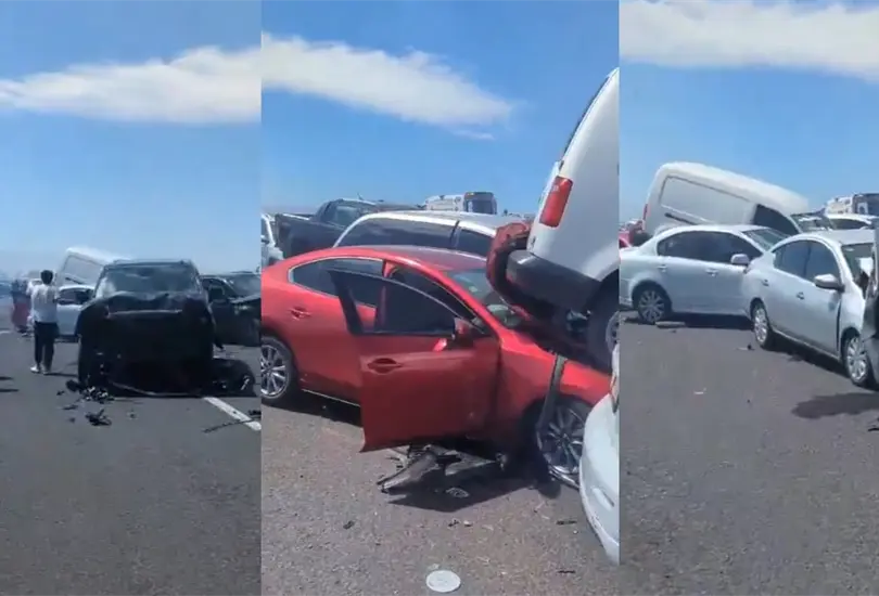 &iquest;Qu&eacute; provoc&oacute; el choque m&uacute;ltiple en la autopista Naucalpan-Toluca?