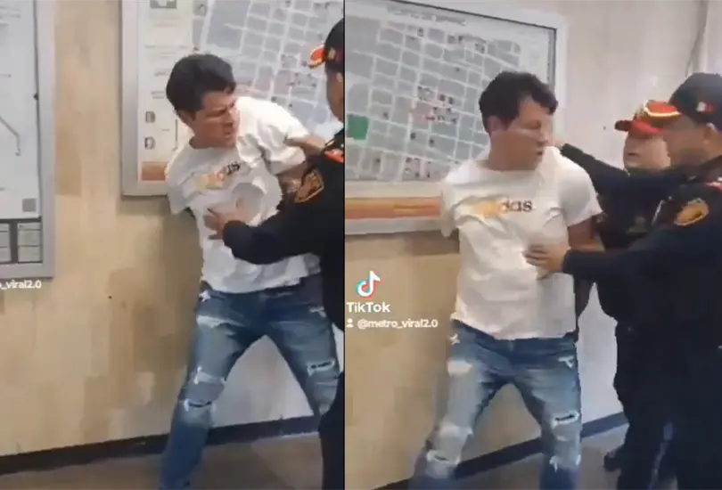 Policía golpea en el rostro a joven en estación Guerrero del Metro; SSC da su versión de los hechos Policía golpea en el rostro a joven en estación Guerrero del Metro; SSC da su versión de los hechos