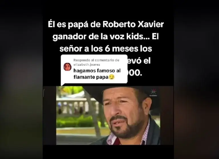 Usuarios de redes buscan al padre de Roberto Xavier (TikTok)