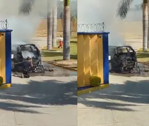 Feliz Día de San Valentín: Auto explota entrando a motel y causa pánico entre los enamorados